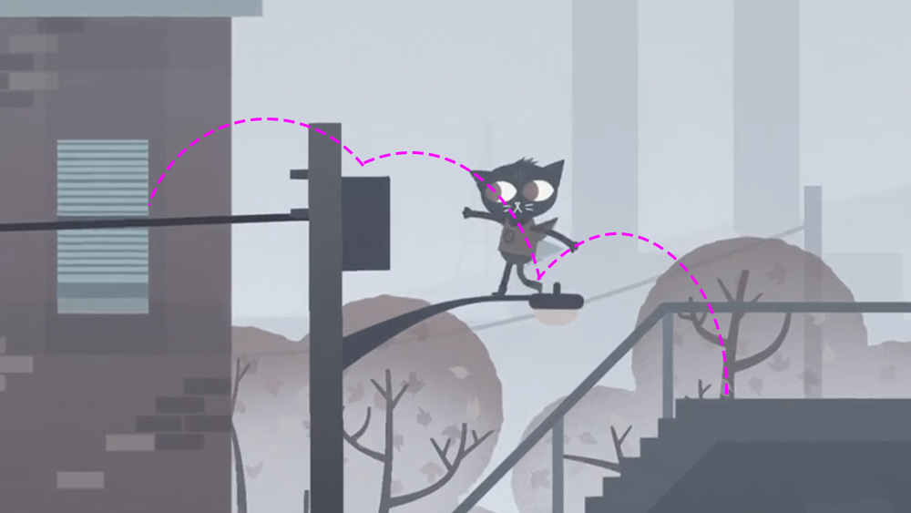 An example of Mae's jump trajectory