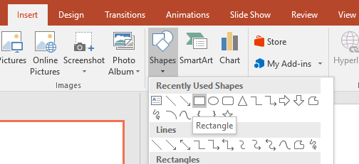 Prototyping with Powerpoint: Adding shapes